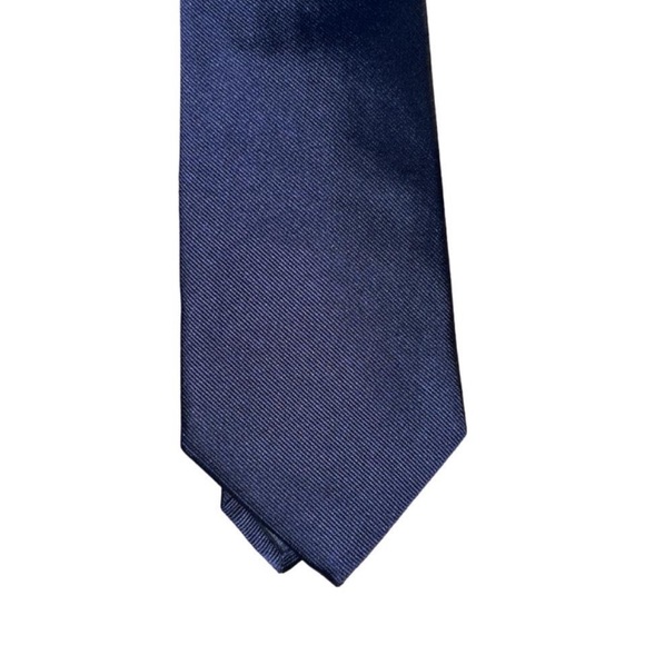 BROOKS BROTHER Silk Solid Dark Blue Tie BRAND NEW - Picture 2 of 3